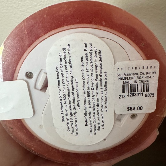 NWT Pottery Barn Luminara Premium Flickering Flameless Wax Pillar Candle - Picture 4 of 4